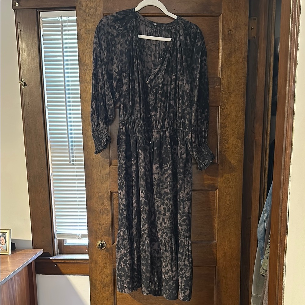 Elegant Black Patterned Dress- worn 1 time